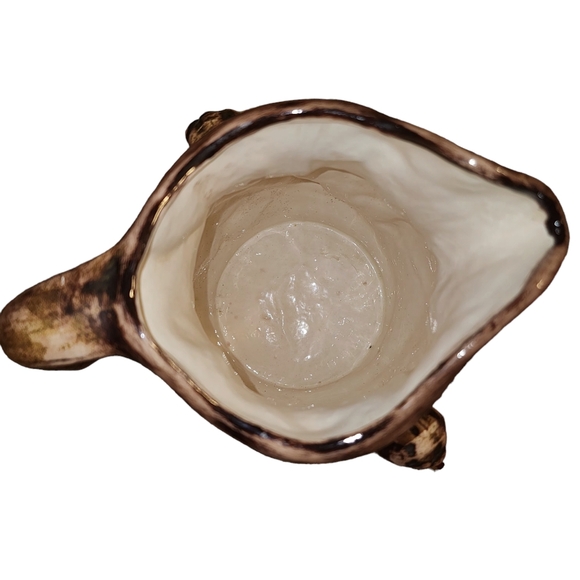 Newell Studios Ceramic Cherub Pitcher | Vintage Brown Glazed Pitcher - Picture 11 of 15